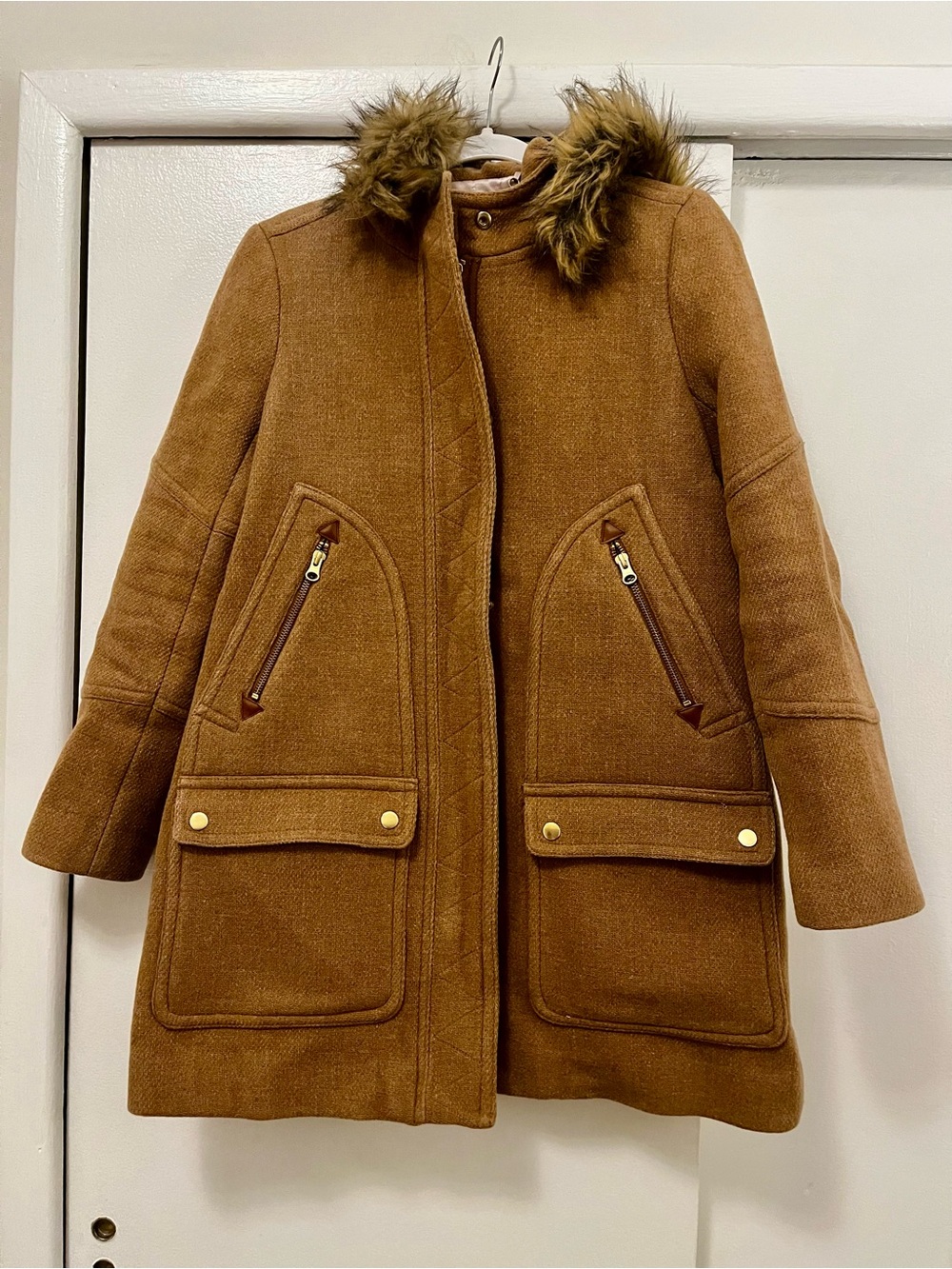 J. Crew Stadium Cloth Camel Jacket